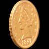 Gold coin American Eagle 5 dollars 1847 USA