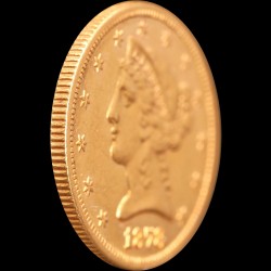 Золотая монета Американский Орел 5 долларов 1878 США "S"