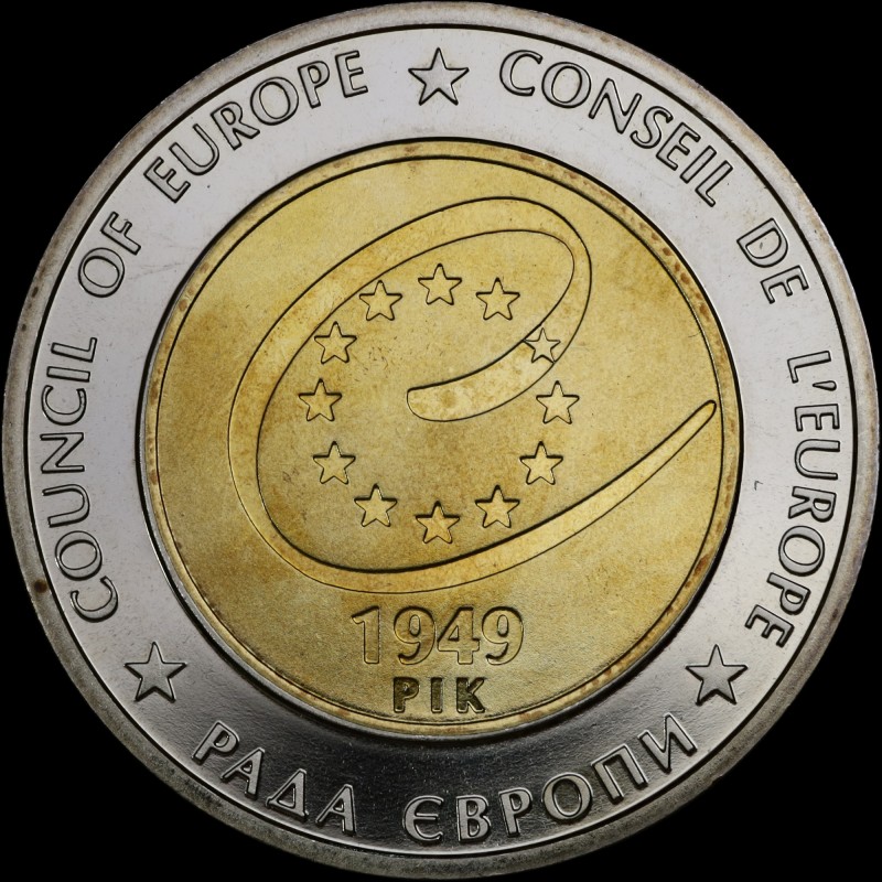 Coin 60 Years of the Council of Europe 5 hryvnias 2009 Ukraine